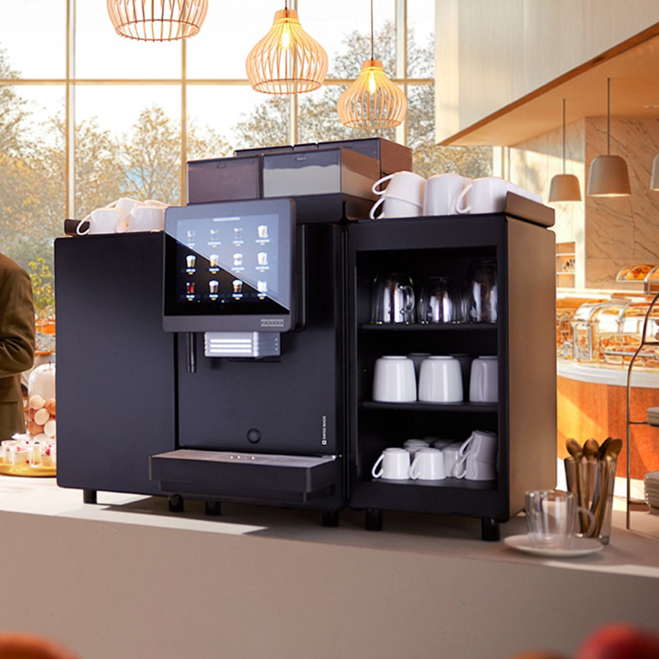 Portfólio com equipamentos da Franke, referência mundial em tecnologia e qualidade na extração de café